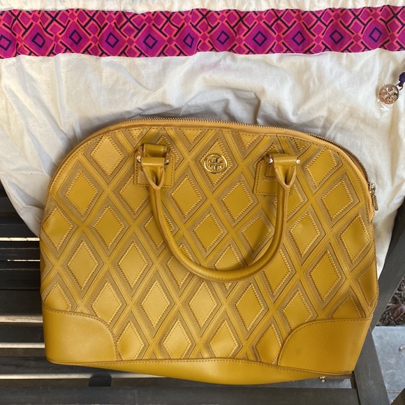 Tory Burch Robinson Patchwork Dome Satchel - Picture 11 of 11